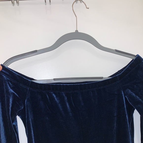 Ambiance Blue Velvet Dress - Picture 2 of 5